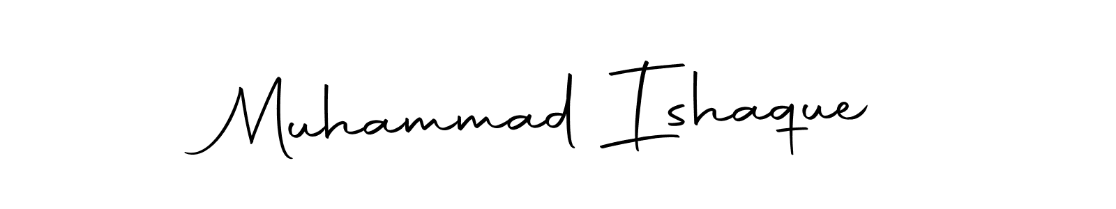 How to make Muhammad Ishaque name signature. Use Autography-DOLnW style for creating short signs online. This is the latest handwritten sign. Muhammad Ishaque signature style 10 images and pictures png