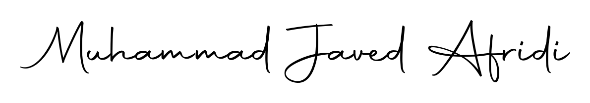 The Autography-DOLnW font transforms the name Muhammad Javed Afridi into an executive sign with sharp precision and distinguished character. Muhammad Javed Afridi signature style 10 images and pictures png