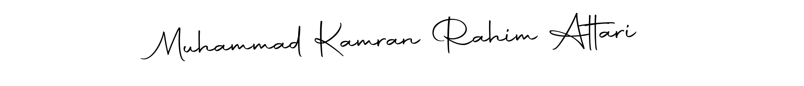 You should practise on your own different ways (Autography-DOLnW) to write your name (Muhammad Kamran Rahim Attari) in signature. don't let someone else do it for you. Muhammad Kamran Rahim Attari signature style 10 images and pictures png