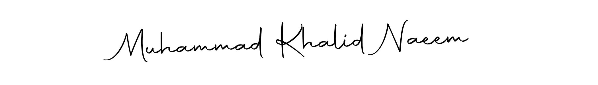 How to make Muhammad Khalid Naeem name signature. Use Autography-DOLnW style for creating short signs online. This is the latest handwritten sign. Muhammad Khalid Naeem signature style 10 images and pictures png