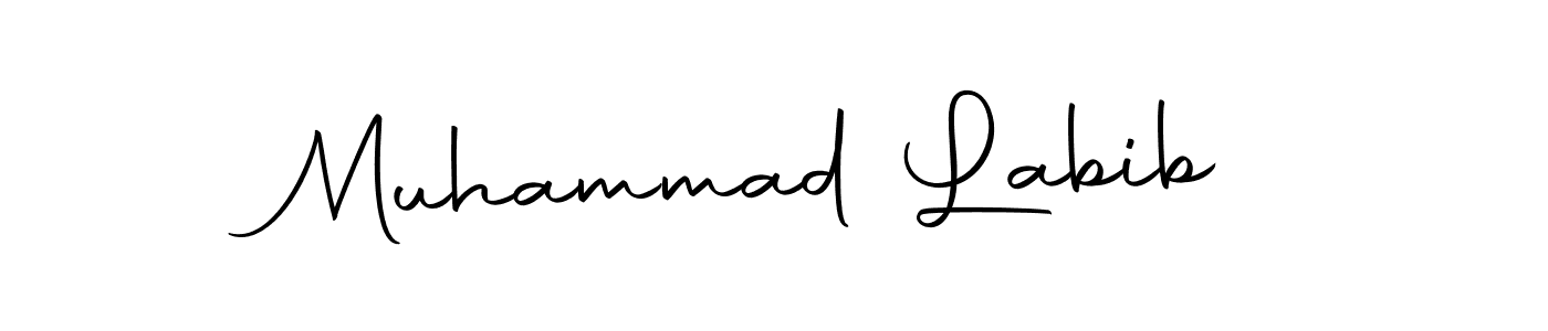 How to make Muhammad Labib name signature. Use Autography-DOLnW style for creating short signs online. This is the latest handwritten sign. Muhammad Labib signature style 10 images and pictures png