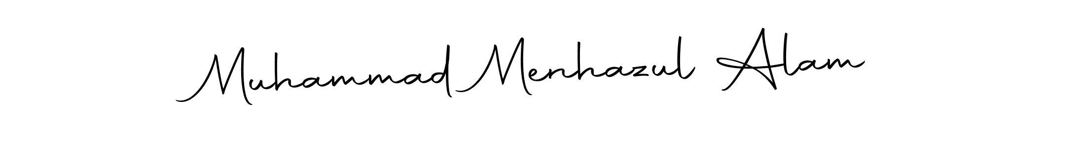 How to make Muhammad Menhazul Alam name signature. Use Autography-DOLnW style for creating short signs online. This is the latest handwritten sign. Muhammad Menhazul Alam signature style 10 images and pictures png