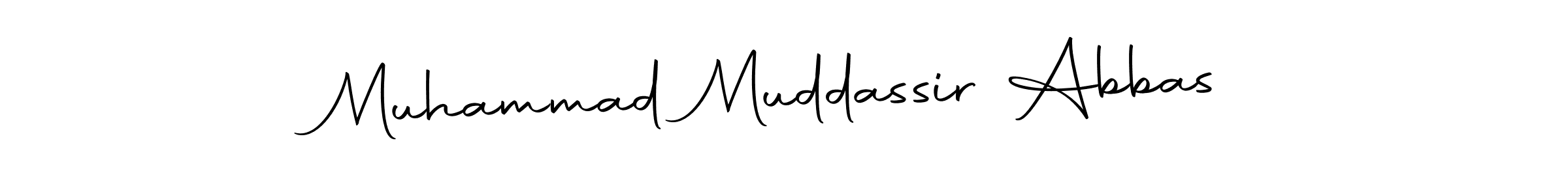 Make a short Muhammad Muddassir Abbas signature style. Manage your documents anywhere anytime using Autography-DOLnW. Create and add eSignatures, submit forms, share and send files easily. Muhammad Muddassir Abbas signature style 10 images and pictures png