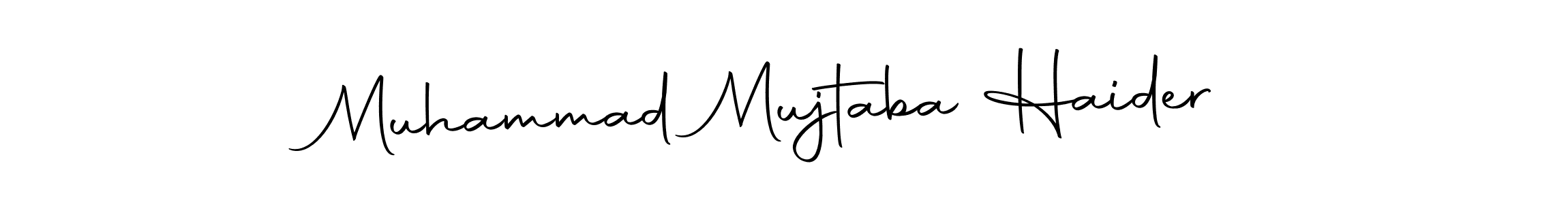 Create a beautiful signature design for name Muhammad Mujtaba Haider. With this signature (Autography-DOLnW) fonts, you can make a handwritten signature for free. Muhammad Mujtaba Haider signature style 10 images and pictures png