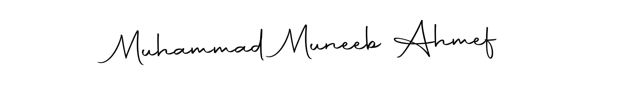 Make a beautiful signature design for name Muhammad Muneeb Ahmef. Use this online signature maker to create a handwritten signature for free. Muhammad Muneeb Ahmef signature style 10 images and pictures png