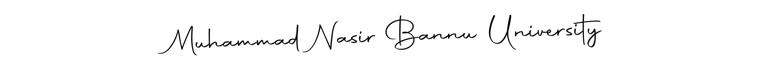 Similarly Autography-DOLnW is the best handwritten signature design. Signature creator online .You can use it as an online autograph creator for name Muhammad Nasir Bannu University. Muhammad Nasir Bannu University signature style 10 images and pictures png