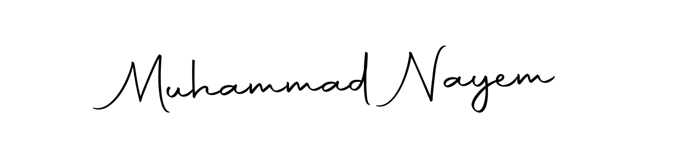 Use a signature maker to create a handwritten signature online. With this signature software, you can design (Autography-DOLnW) your own signature for name Muhammad Nayem. Muhammad Nayem signature style 10 images and pictures png