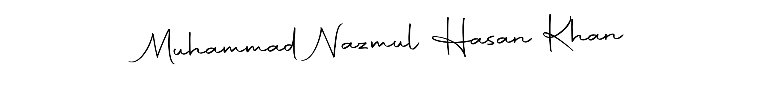 The best way (Autography-DOLnW) to make a short signature is to pick only two or three words in your name. The name Muhammad Nazmul Hasan Khan include a total of six letters. For converting this name. Muhammad Nazmul Hasan Khan signature style 10 images and pictures png