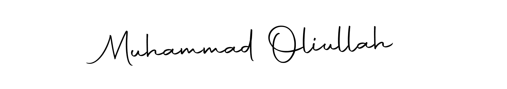 Design your own signature with our free online signature maker. With this signature software, you can create a handwritten (Autography-DOLnW) signature for name Muhammad Oliullah. Muhammad Oliullah signature style 10 images and pictures png