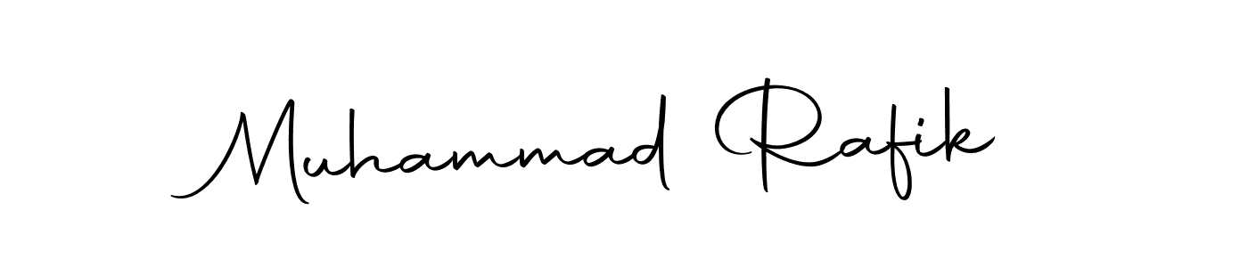 How to make Muhammad Rafik name signature. Use Autography-DOLnW style for creating short signs online. This is the latest handwritten sign. Muhammad Rafik signature style 10 images and pictures png