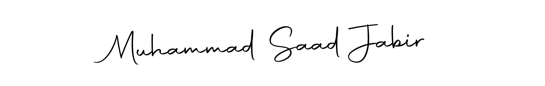 How to make Muhammad Saad Jabir name signature. Use Autography-DOLnW style for creating short signs online. This is the latest handwritten sign. Muhammad Saad Jabir signature style 10 images and pictures png