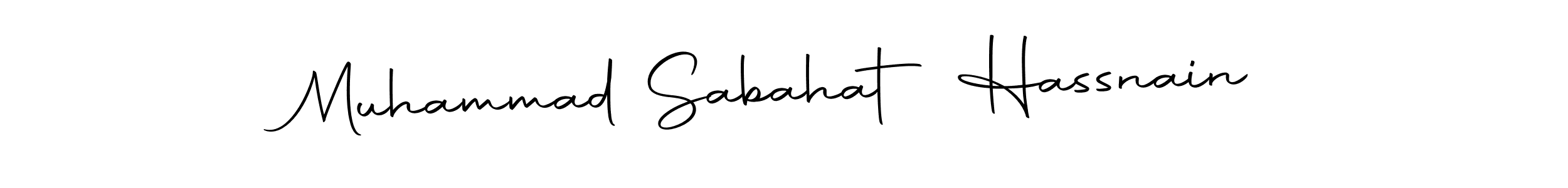 Design your own signature with our free online signature maker. With this signature software, you can create a handwritten (Autography-DOLnW) signature for name Muhammad Sabahat Hassnain. Muhammad Sabahat Hassnain signature style 10 images and pictures png
