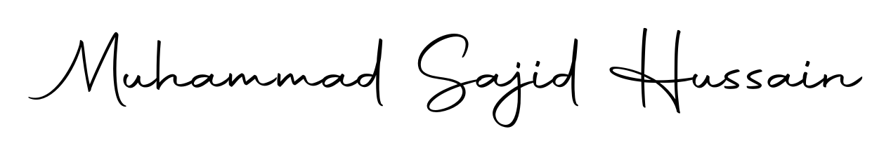 This is the best signature style for the Muhammad Sajid Hussain name. Also you like these signature font (Autography-DOLnW). Mix name signature. Muhammad Sajid Hussain signature style 10 images and pictures png