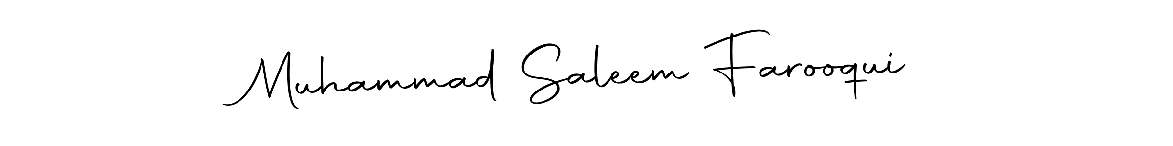 Design your own signature with our free online signature maker. With this signature software, you can create a handwritten (Autography-DOLnW) signature for name Muhammad Saleem Farooqui. Muhammad Saleem Farooqui signature style 10 images and pictures png