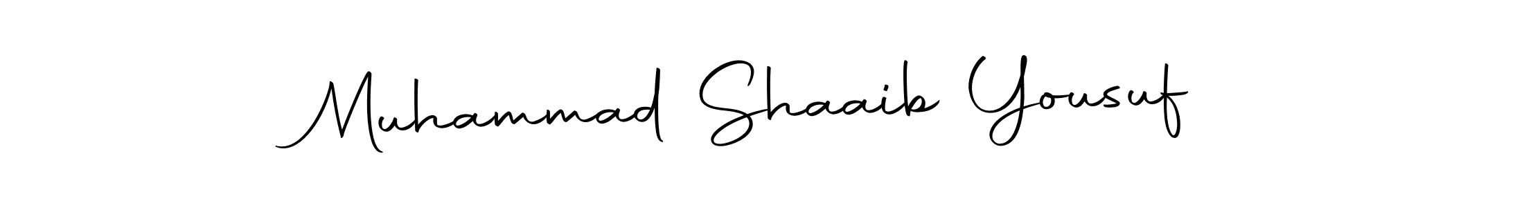 You should practise on your own different ways (Autography-DOLnW) to write your name (Muhammad Shaaib Yousuf) in signature. don't let someone else do it for you. Muhammad Shaaib Yousuf signature style 10 images and pictures png