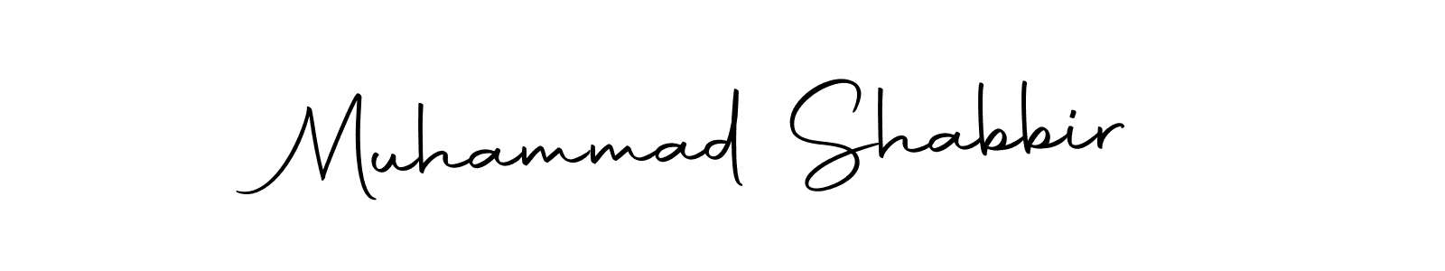 How to make Muhammad Shabbir name signature. Use Autography-DOLnW style for creating short signs online. This is the latest handwritten sign. Muhammad Shabbir signature style 10 images and pictures png