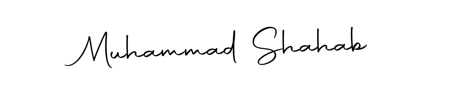 How to make Muhammad Shahab name signature. Use Autography-DOLnW style for creating short signs online. This is the latest handwritten sign. Muhammad Shahab signature style 10 images and pictures png