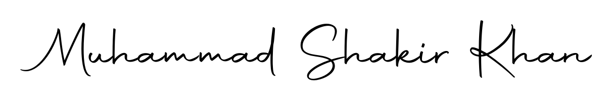 You can use this online signature creator to create a handwritten signature for the name Muhammad Shakir Khan. This is the best online autograph maker. Muhammad Shakir Khan signature style 10 images and pictures png