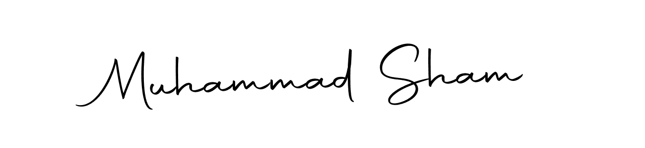 Design your own signature with our free online signature maker. With this signature software, you can create a handwritten (Autography-DOLnW) signature for name Muhammad Sham. Muhammad Sham signature style 10 images and pictures png