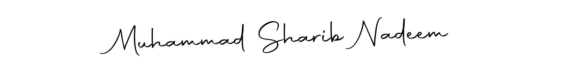 Design your own signature with our free online signature maker. With this signature software, you can create a handwritten (Autography-DOLnW) signature for name Muhammad Sharib Nadeem. Muhammad Sharib Nadeem signature style 10 images and pictures png