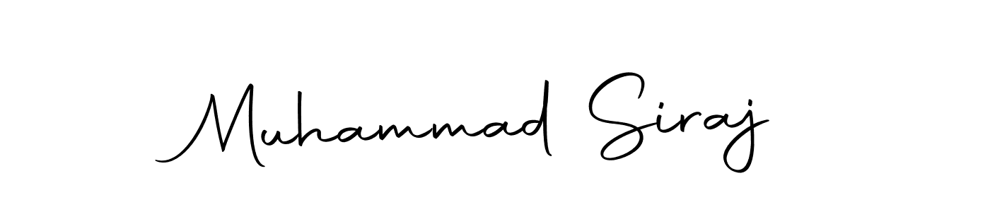 How to make Muhammad Siraj name signature. Use Autography-DOLnW style for creating short signs online. This is the latest handwritten sign. Muhammad Siraj signature style 10 images and pictures png