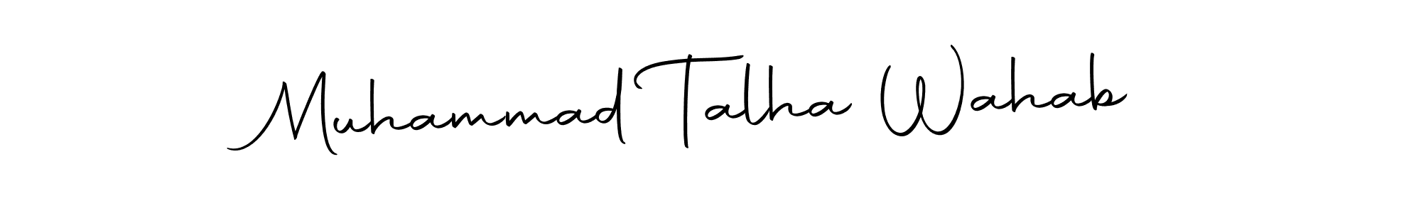 Create a beautiful signature design for name Muhammad Talha Wahab. With this signature (Autography-DOLnW) fonts, you can make a handwritten signature for free. Muhammad Talha Wahab signature style 10 images and pictures png
