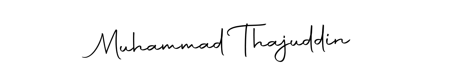 Create a beautiful signature design for name Muhammad Thajuddin. With this signature (Autography-DOLnW) fonts, you can make a handwritten signature for free. Muhammad Thajuddin signature style 10 images and pictures png