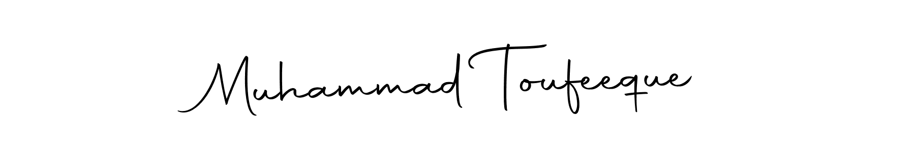 Create a beautiful signature design for name Muhammad Toufeeque. With this signature (Autography-DOLnW) fonts, you can make a handwritten signature for free. Muhammad Toufeeque signature style 10 images and pictures png