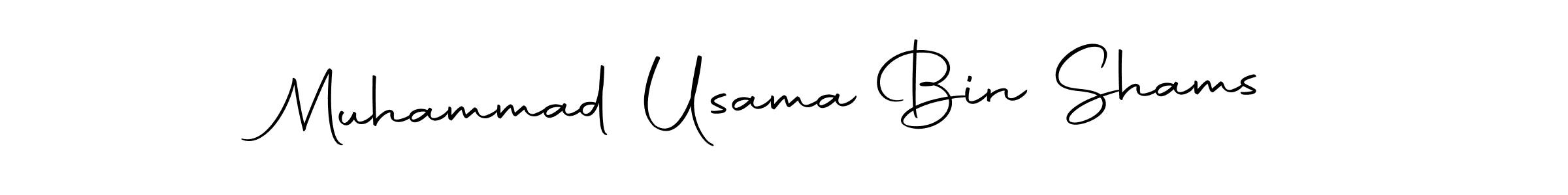 How to make Muhammad Usama Bin Shams name signature. Use Autography-DOLnW style for creating short signs online. This is the latest handwritten sign. Muhammad Usama Bin Shams signature style 10 images and pictures png