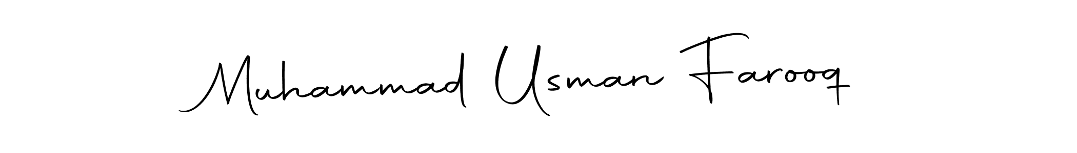 Design your own signature with our free online signature maker. With this signature software, you can create a handwritten (Autography-DOLnW) signature for name Muhammad Usman Farooq. Muhammad Usman Farooq signature style 10 images and pictures png