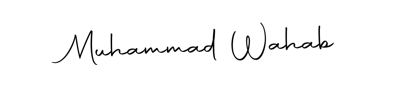 How to make Muhammad Wahab name signature. Use Autography-DOLnW style for creating short signs online. This is the latest handwritten sign. Muhammad Wahab signature style 10 images and pictures png