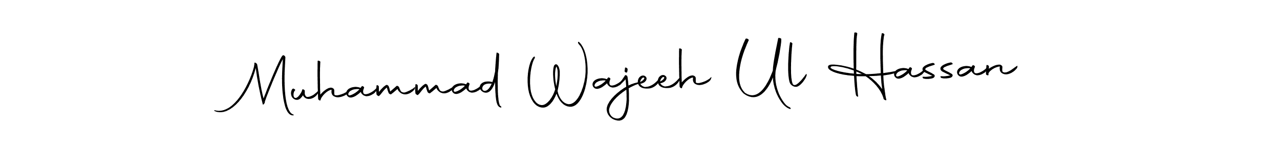 Design your own signature with our free online signature maker. With this signature software, you can create a handwritten (Autography-DOLnW) signature for name Muhammad Wajeeh Ul Hassan. Muhammad Wajeeh Ul Hassan signature style 10 images and pictures png