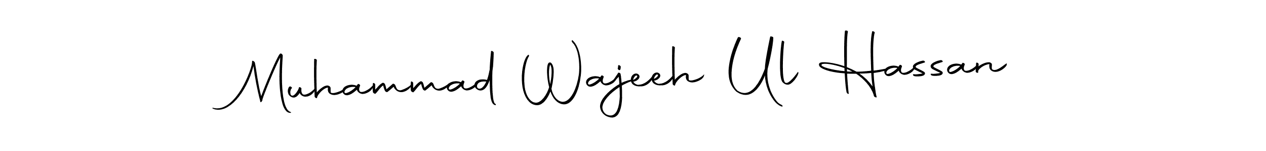 It looks lik you need a new signature style for name Muhammad Wajeeh Ul Hassan. Design unique handwritten (Autography-DOLnW) signature with our free signature maker in just a few clicks. Muhammad Wajeeh Ul Hassan signature style 10 images and pictures png