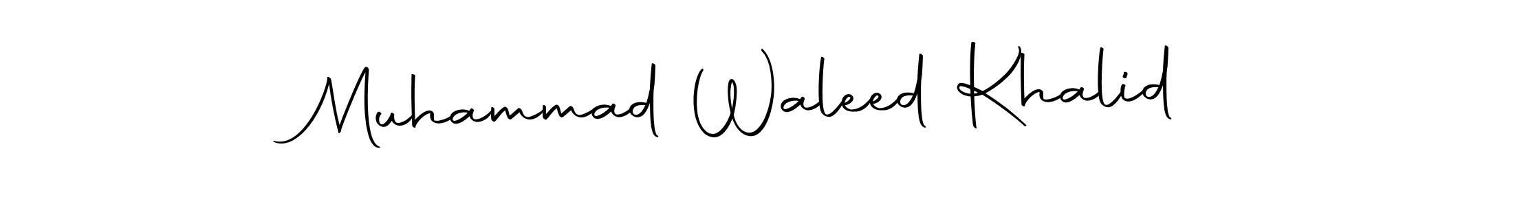Create a beautiful signature design for name Muhammad Waleed Khalid. With this signature (Autography-DOLnW) fonts, you can make a handwritten signature for free. Muhammad Waleed Khalid signature style 10 images and pictures png