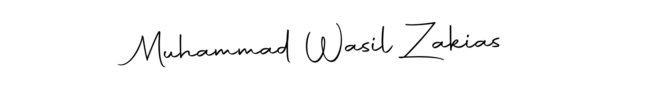 How to make Muhammad Wasil Zakias name signature. Use Autography-DOLnW style for creating short signs online. This is the latest handwritten sign. Muhammad Wasil Zakias signature style 10 images and pictures png