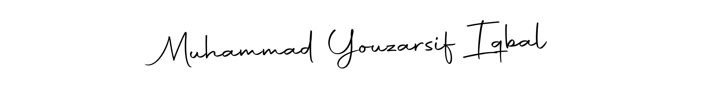 The best way (Autography-DOLnW) to make a short signature is to pick only two or three words in your name. The name Muhammad Youzarsif Iqbal include a total of six letters. For converting this name. Muhammad Youzarsif Iqbal signature style 10 images and pictures png