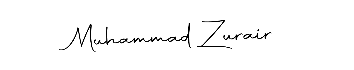 How to make Muhammad Zurair name signature. Use Autography-DOLnW style for creating short signs online. This is the latest handwritten sign. Muhammad Zurair signature style 10 images and pictures png