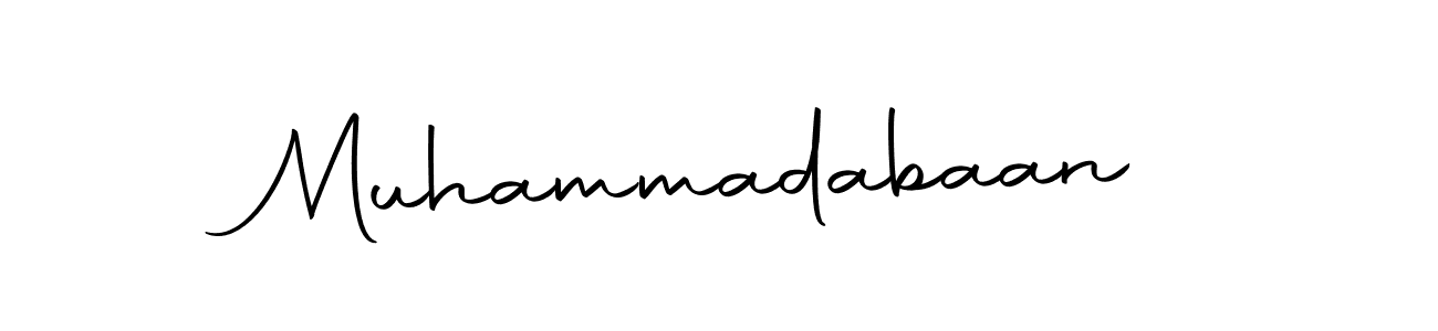 Use a signature maker to create a handwritten signature online. With this signature software, you can design (Autography-DOLnW) your own signature for name Muhammadabaan. Muhammadabaan signature style 10 images and pictures png