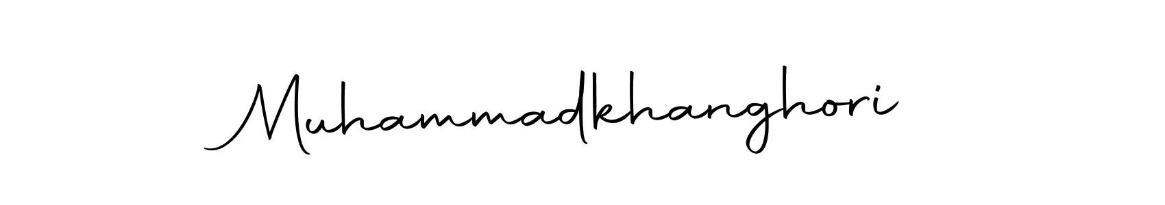 Use a signature maker to create a handwritten signature online. With this signature software, you can design (Autography-DOLnW) your own signature for name Muhammadkhanghori. Muhammadkhanghori signature style 10 images and pictures png