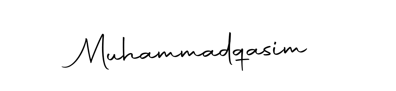 How to make Muhammadqasim name signature. Use Autography-DOLnW style for creating short signs online. This is the latest handwritten sign. Muhammadqasim signature style 10 images and pictures png