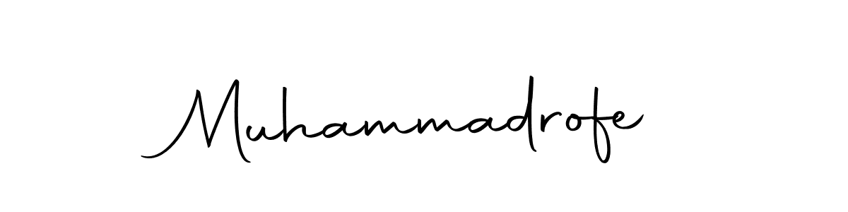 Design your own signature with our free online signature maker. With this signature software, you can create a handwritten (Autography-DOLnW) signature for name Muhammadrofe. Muhammadrofe signature style 10 images and pictures png