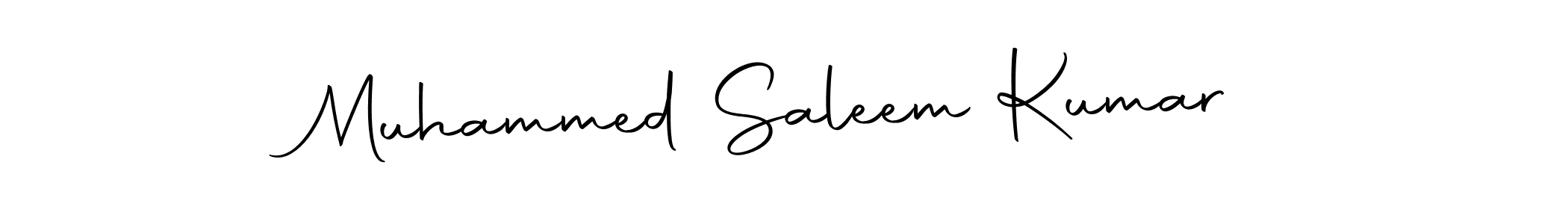 How to make Muhammed Saleem Kumar name signature. Use Autography-DOLnW style for creating short signs online. This is the latest handwritten sign. Muhammed Saleem Kumar signature style 10 images and pictures png