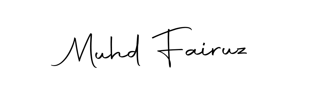 Design your own signature with our free online signature maker. With this signature software, you can create a handwritten (Autography-DOLnW) signature for name Muhd Fairuz. Muhd Fairuz signature style 10 images and pictures png