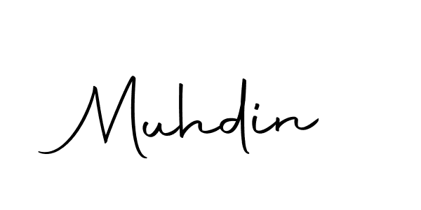 Create a beautiful signature design for name Muhdin. With this signature (Autography-DOLnW) fonts, you can make a handwritten signature for free. Muhdin signature style 10 images and pictures png