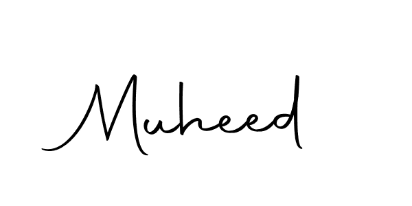 Design your own signature with our free online signature maker. With this signature software, you can create a handwritten (Autography-DOLnW) signature for name Muheed. Muheed signature style 10 images and pictures png