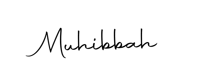 Design your own signature with our free online signature maker. With this signature software, you can create a handwritten (Autography-DOLnW) signature for name Muhibbah. Muhibbah signature style 10 images and pictures png