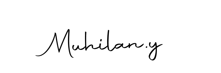 if you are searching for the best signature style for your name Muhilan.y. so please give up your signature search. here we have designed multiple signature styles  using Autography-DOLnW. Muhilan.y signature style 10 images and pictures png