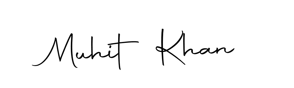 How to make Muhit Khan name signature. Use Autography-DOLnW style for creating short signs online. This is the latest handwritten sign. Muhit Khan signature style 10 images and pictures png