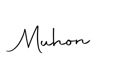 Design your own signature with our free online signature maker. With this signature software, you can create a handwritten (Autography-DOLnW) signature for name Muhon. Muhon signature style 10 images and pictures png
