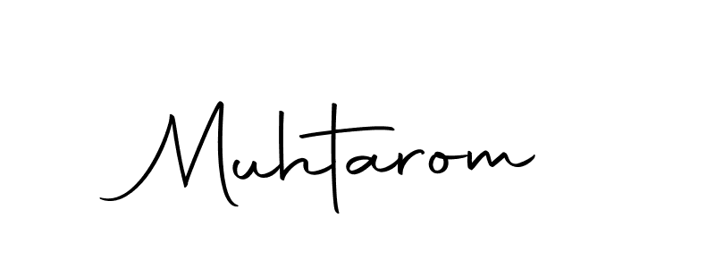 Design your own signature with our free online signature maker. With this signature software, you can create a handwritten (Autography-DOLnW) signature for name Muhtarom. Muhtarom signature style 10 images and pictures png